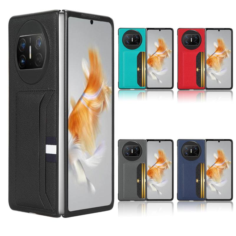 Suitable for Huawei Mate X7/X6/X5 phone case with card slot and leather cover, Huawei Mate X3 phone case