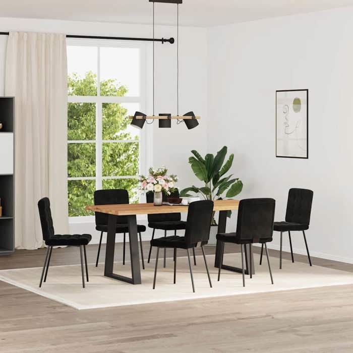 VidaXL Chaises à manger lot de 6 noir velours 3315456