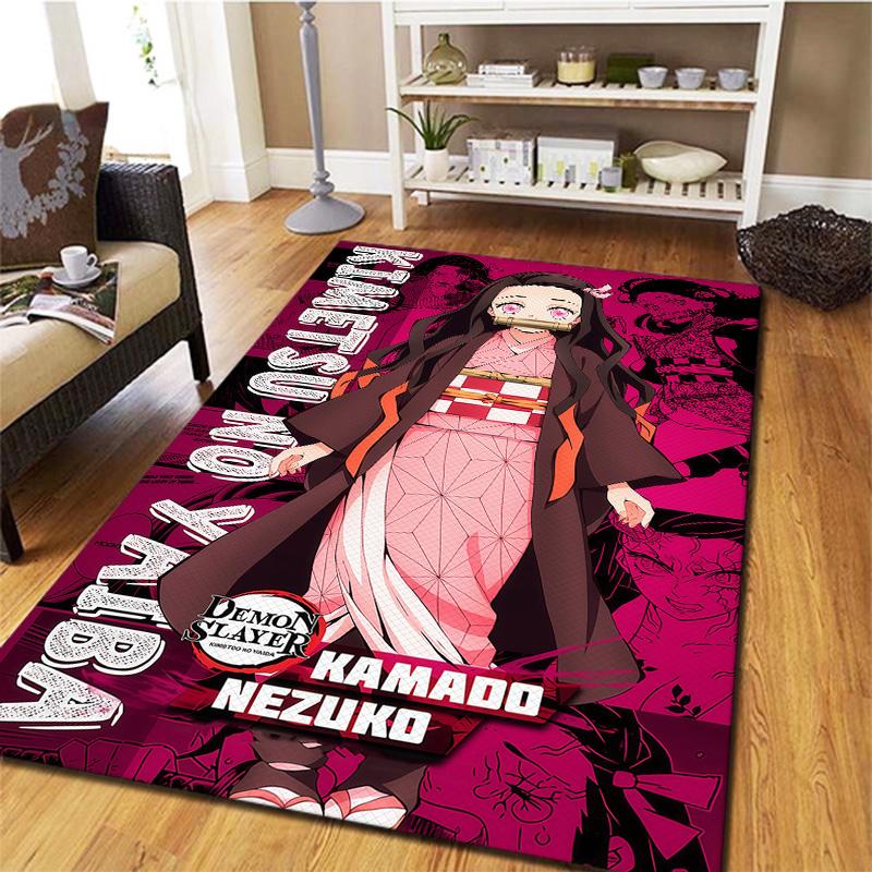 Demon Slayer Carpet Rug For Living Room Bedroom Home Sofa Decoration Kids Play Nonslip Floor Mat