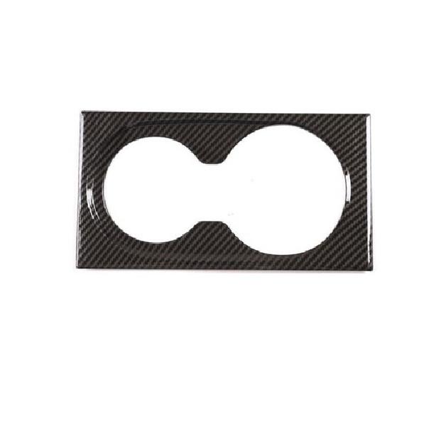 Carbon Fiber Fit For Benz ML GL Car Central Console Water Cup Frame Trim 2012-16