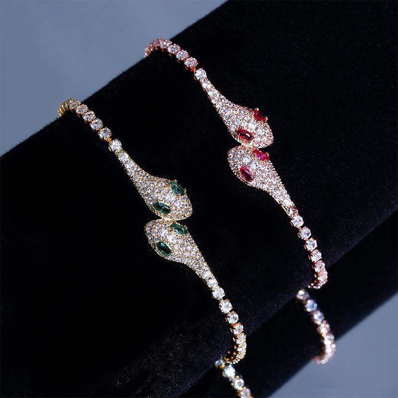 Top-Selling Women's Exquisite Diamond Versatile Snake Bracelet