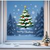 PVC Christmas Tree Wall Stickers Removable Electrostatic Sticker Static Cling Stickers  Schools