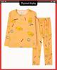 Damen Frühling & Herbst Niedliches Cartoon Pyjama Set: Langärmeliges, langhosenartiges zweiteiliges Homewear-Set mit Rundhalsausschnitt.