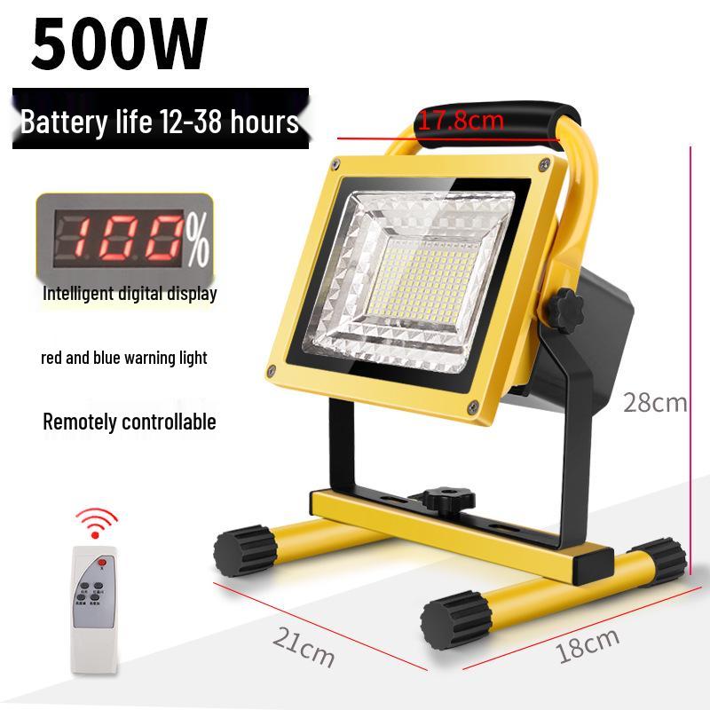 Rechargeable LED Floodlight: Strong Outdoor Emergency Light for Construction, Power Outages, Camping, Handheld Household Use