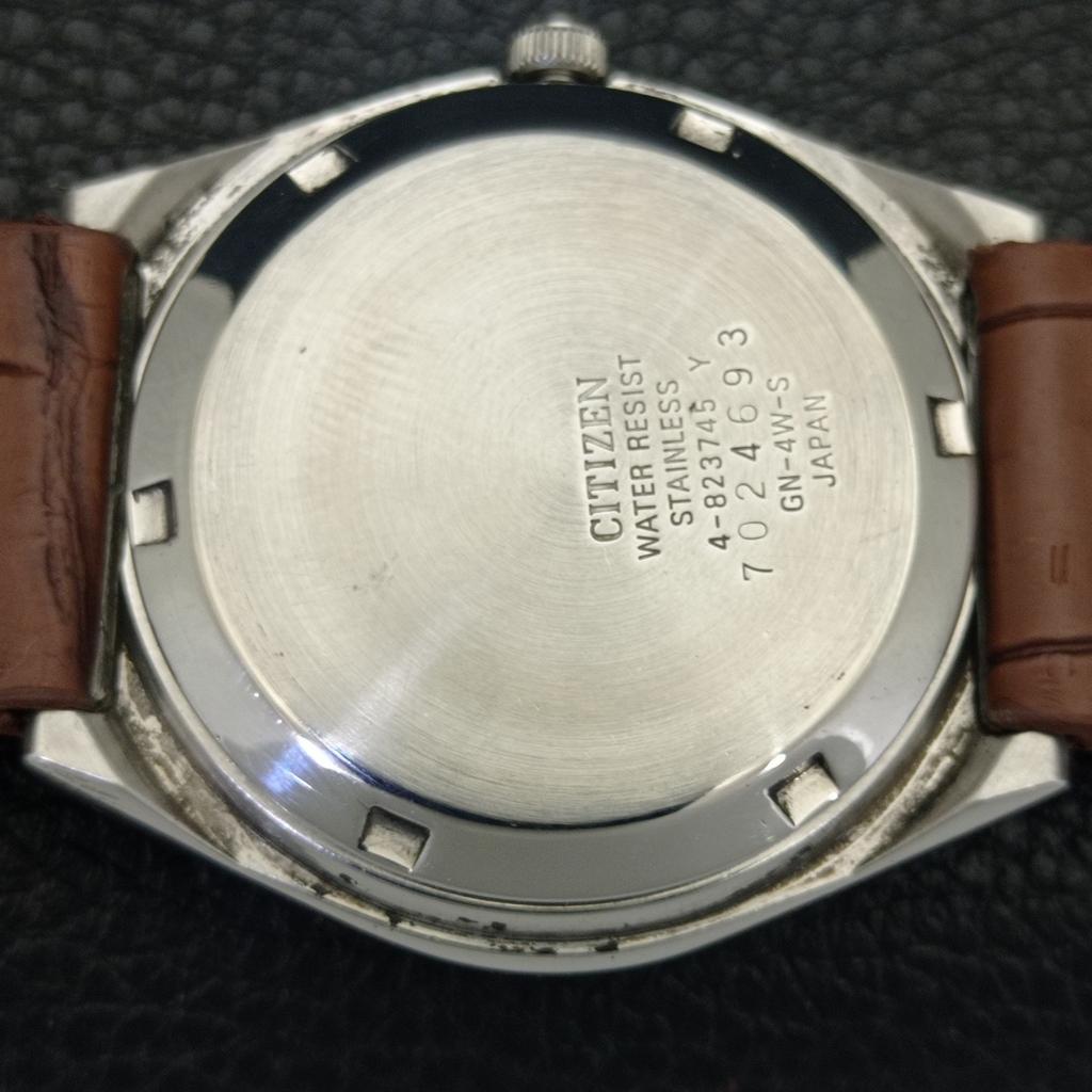JAPAN VINTAGE CITIZEN AUTOMATIC 8200 MENS BROWN COLOR DIAL WATCH A702134-5 R208-a702134