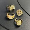 French Retro Barn Style Hollow Open Ring, High-End Sense Light Luxury Fashion Personality Niche Design Ring
