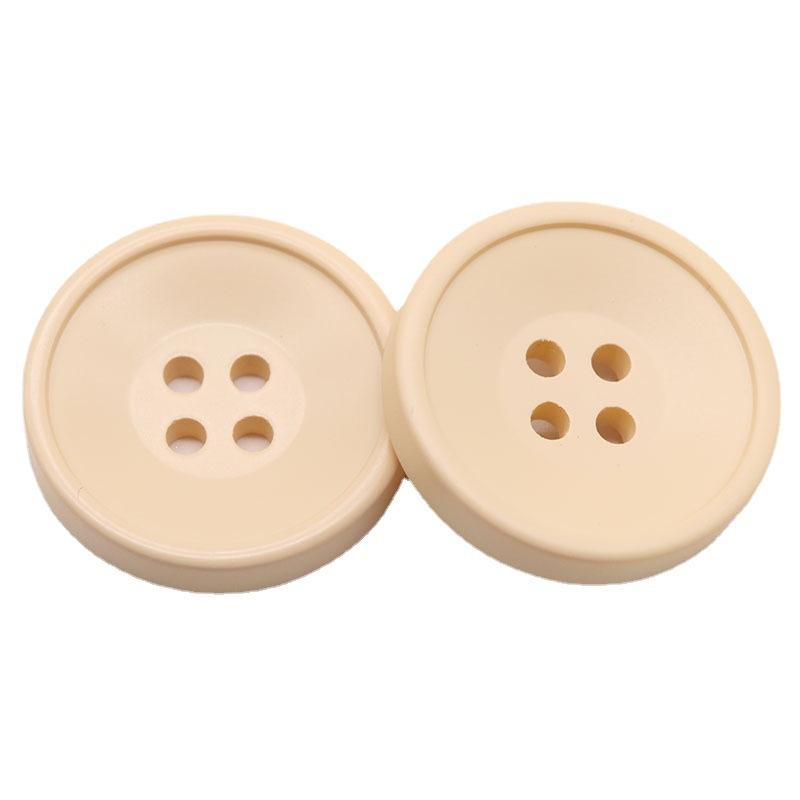 Furnitură, Nasture Rotund cu Patru Găuri din Rășină, Vopsea Spray Îngroșată, Nasture pentru Palton din Nailon cu Două Fețe, Nasture pentru Costum, Nasture pentru Pulover.