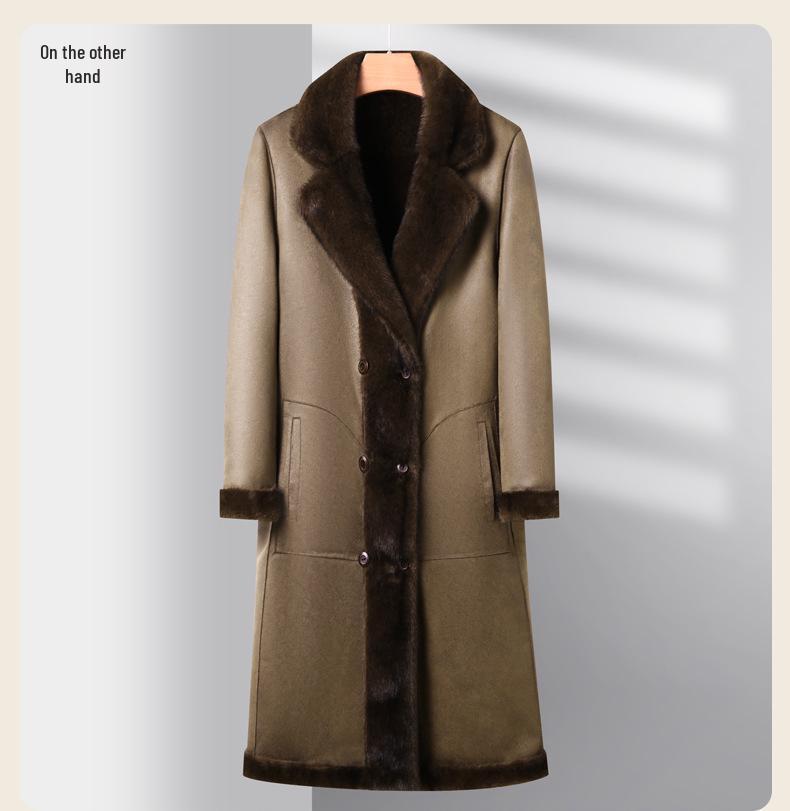 Herren 2025 Wende-Nerzfell-Windbreaker-Mantel - Wintermode für Mittleren Alters