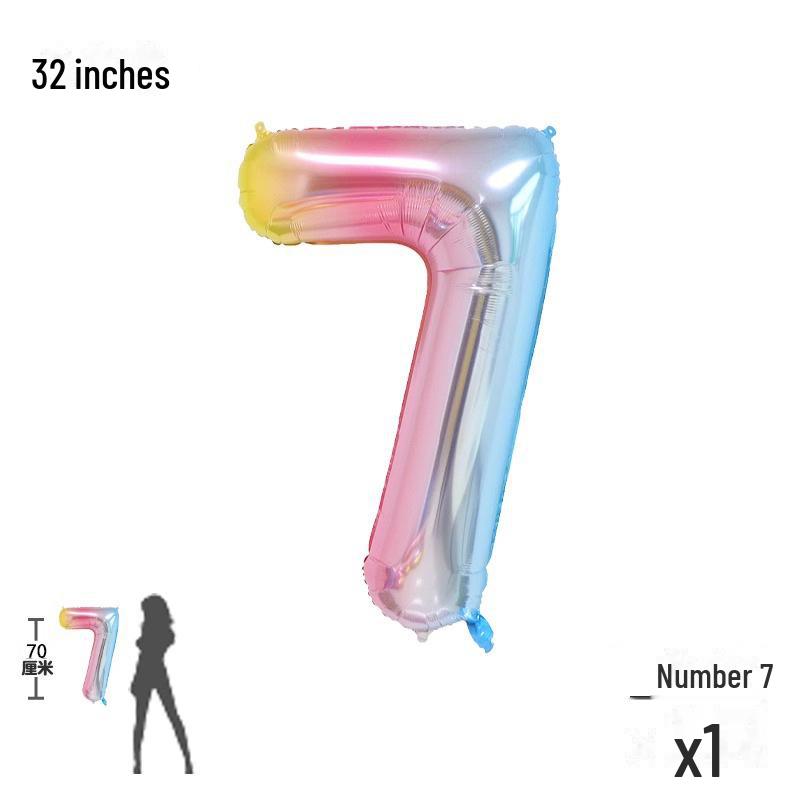 32palcové digitální balónky s přechodovou barvou pro dekorace dětské narozeninové oslavy