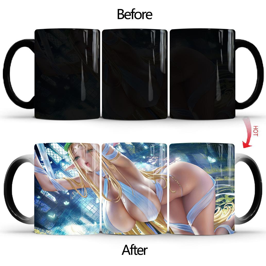 

Color changing mug, adding hot coffee of more than 60 degrees, showing clear patterns, surrounding secondary elements, Christmas gift 301-400ml