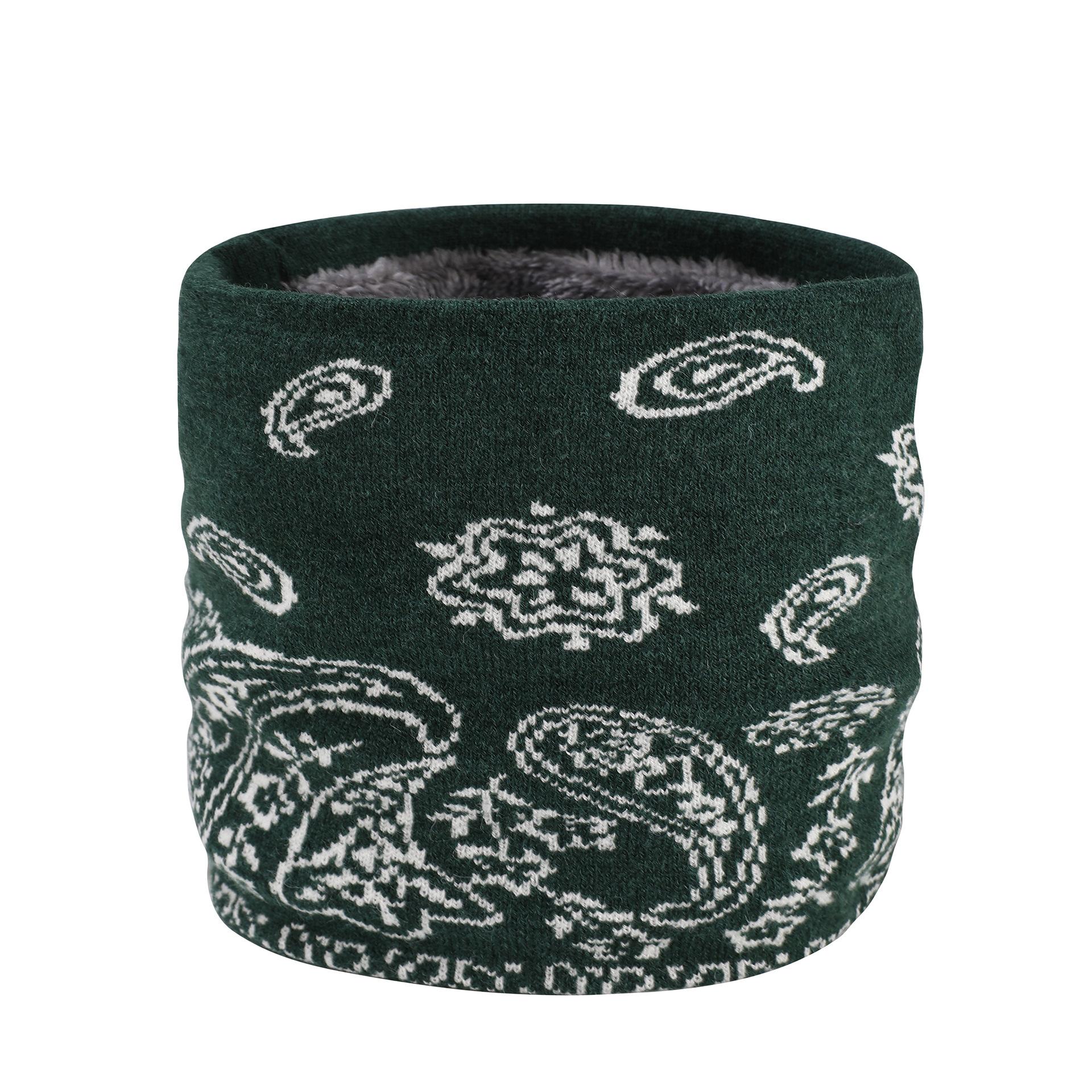 

Мужская и женская мода, зимняя, утепленная, трикотажная, с принтом, утеплитель для шеи, ветрозащитный, с флисовой подкладкой, для езды на велосипеде 21*24 зелёный