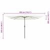Garden Sun Umbrella Sand 295 x 295 x 245 cm Polyester and Steel