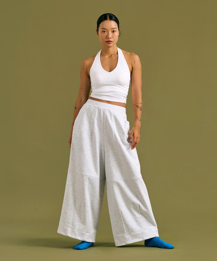 DHYANI Bold Wide Pants (Light Melange)