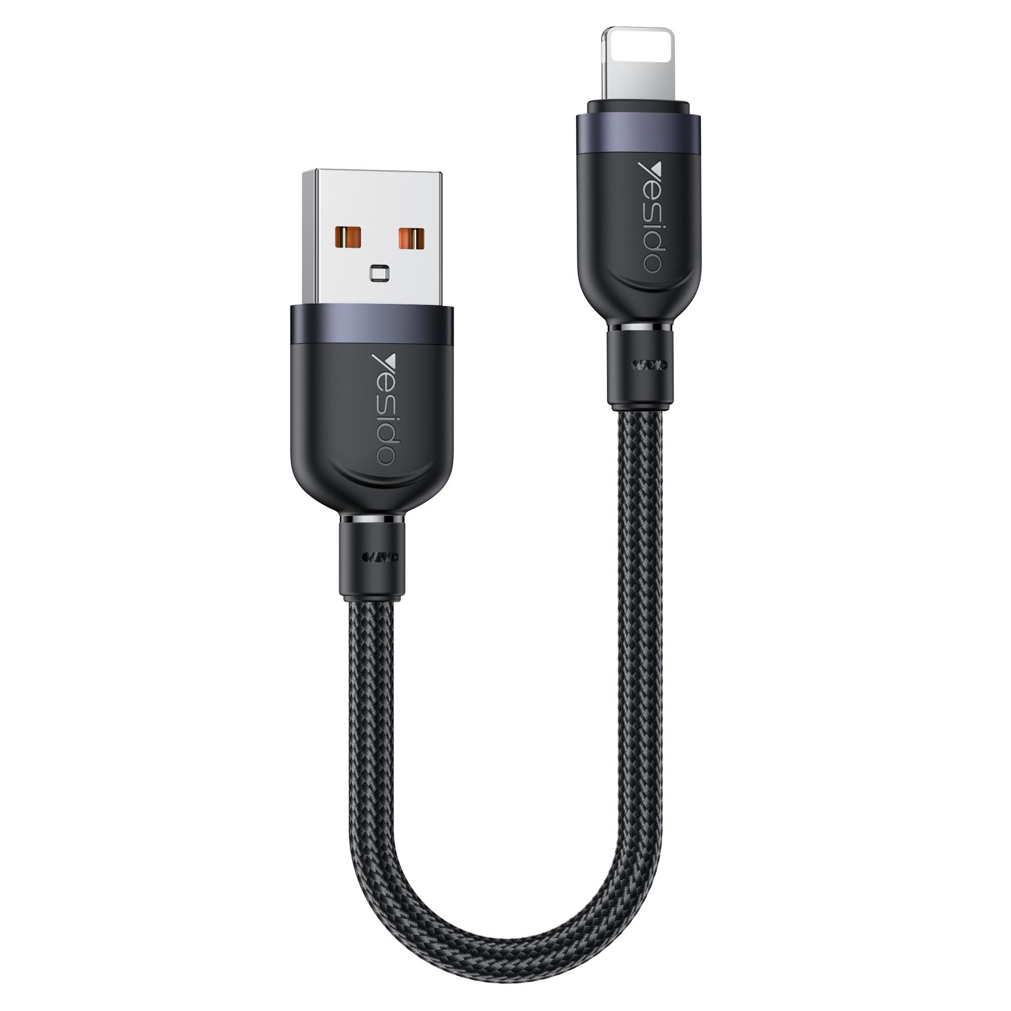 

YESIDO CA131L 0.3m USB A to Lightning 2.4A Fast Charging Cable Data Sync Cord for iPhone/iPad A