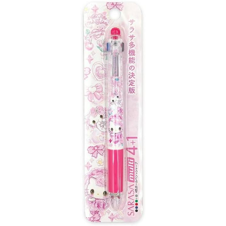 Sanrio Characters x Fumika Ameno SARASA multi 4+1 Hello Kitty & Charmmy Kitty Collaboration Pen