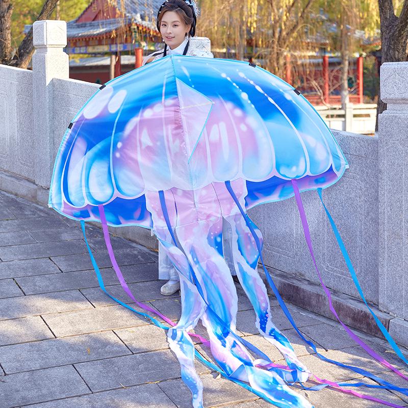 2026 New Cartoon Jellyfish Kite for Beginners – Easy to Fly Outdoors for Kids and Adults