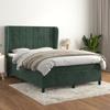 3129216 vidaXL Divan Bed and Mattress Dark Green 140x200cm Velvet