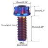 Decorative Screws GR5 Titanium Alloy Titanium Alloy Screws M6 10/15/20/25/30mm Fancy Screws Anti-Theft Screws