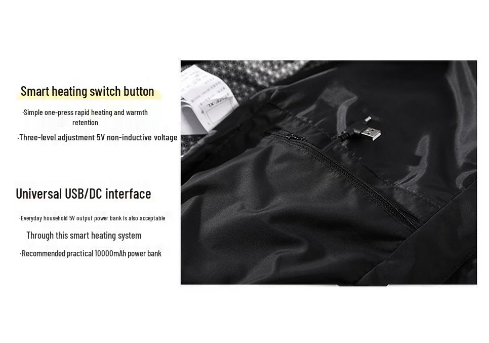 Smart Heated Vest - USB Charged Graphene Heating with Constant Temperature Cotton Gilet