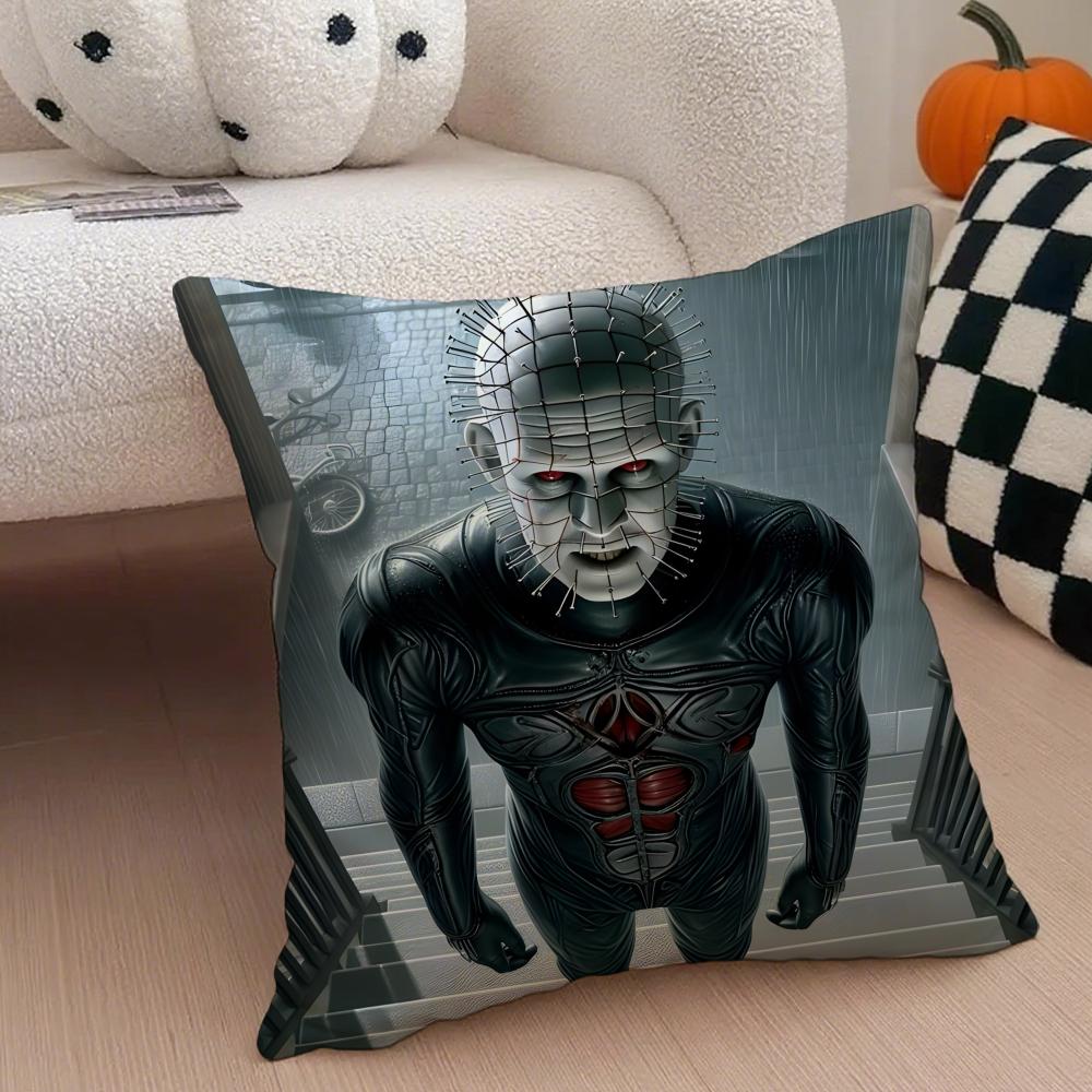Film Schrecklich H-Hellraiser Kissenbezug Überwurf-Kissenbezug Verdeckter Knopf Strapazierfähiges Polyester Stuhlkissen