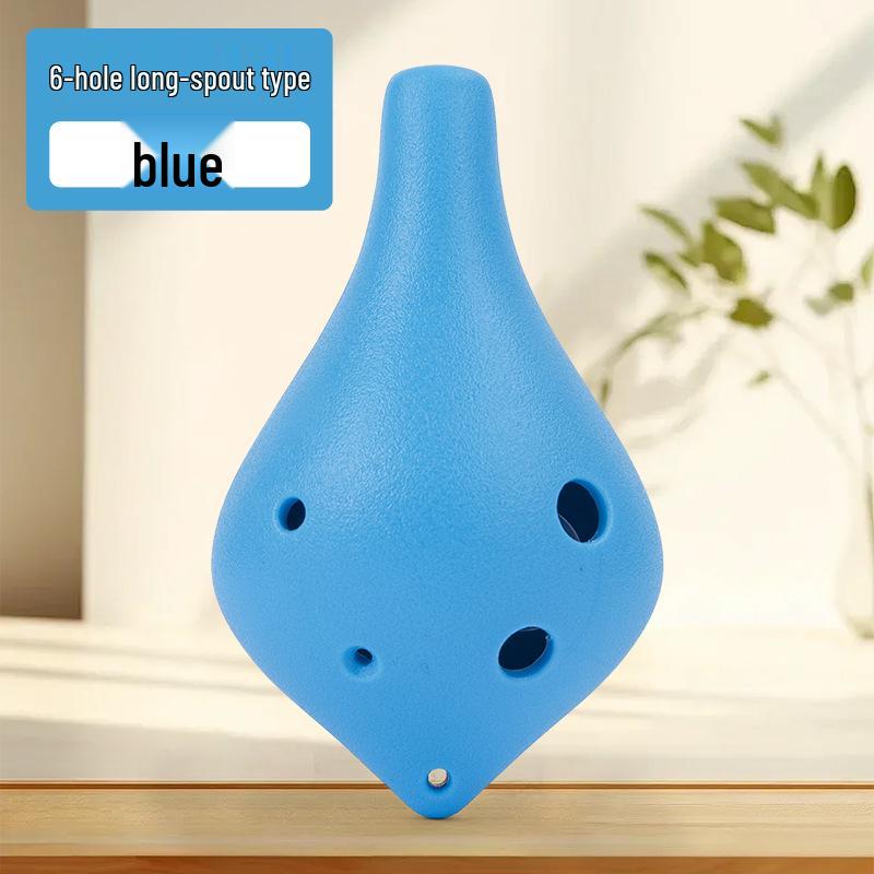 6-hole Alto AC Key Plastic Resin Ocarina Flute for Beginners with Lanyard & Tutorial