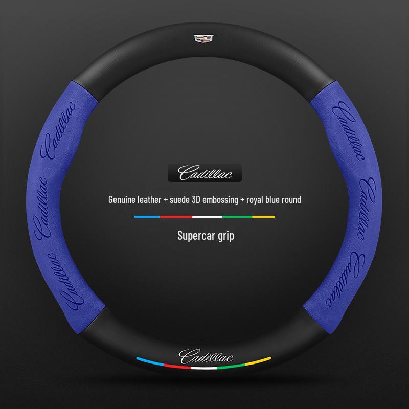 Cadillac Steering Wheel Cover for SRX/CT5/XTS/ATSL/XT5/XT6 - Alcantara & Carbon Fiber