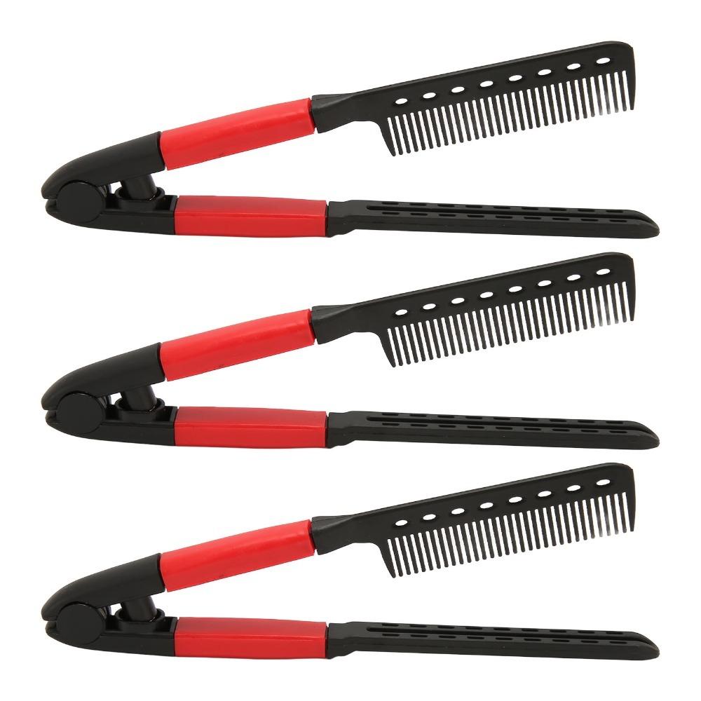 Portable V Shaped Hair Comb Rounded Teeth Portable Hair Comb  For Straightening