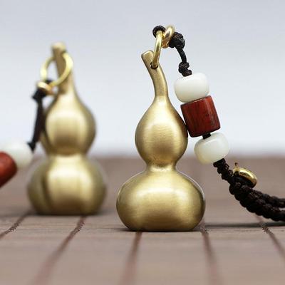 Örgü İpli Yaratıcı Pirinç Kabak Anahtarlık - Unisex Kolye Dekorasyonu