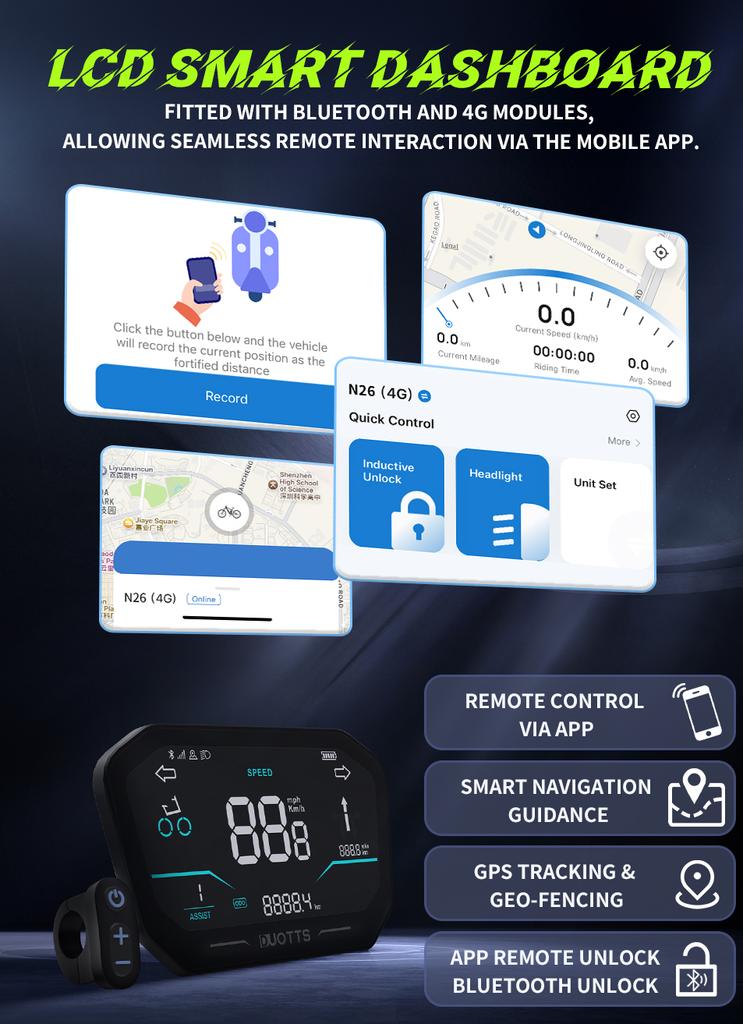 DUOTTS N26 E-Bike 1500W Doppelmotor 48 V20AH Akku Vollfederung Elektrofahrrad 26-Zoll Fat Tires All Terrain Elektrofahrrad