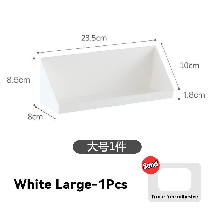 

Настенный стеллаж для хранения, ванная комната, кухня, органайзер для всякой всячины, держатель для косметики, лоток для хранения косметики, органайзер для макияжа, самоклеящаяся полка