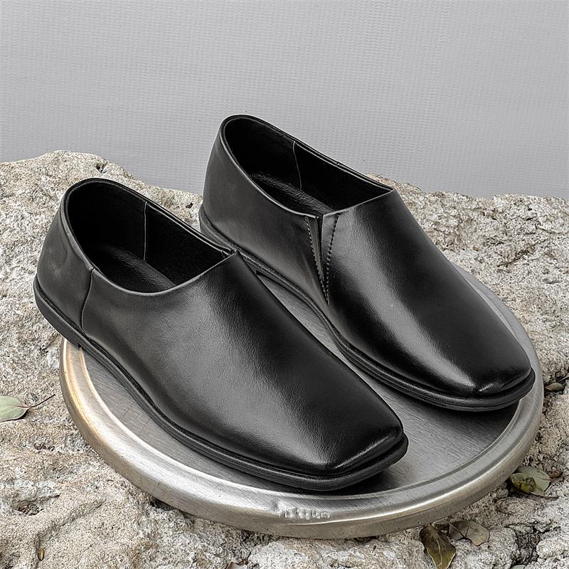 Fashion New Spring Solid Men's Boat Footwear Fashion Leather Loafers Slip on Casual Shoes Business Man Lazy Shoes Elegantes Gents Shoes
