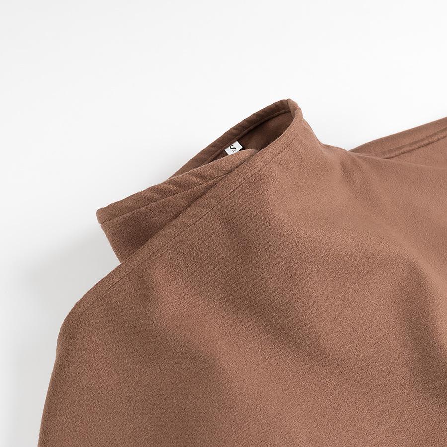 2024 Winter Women's European & American Style Cape Coat with Stand-up Collar