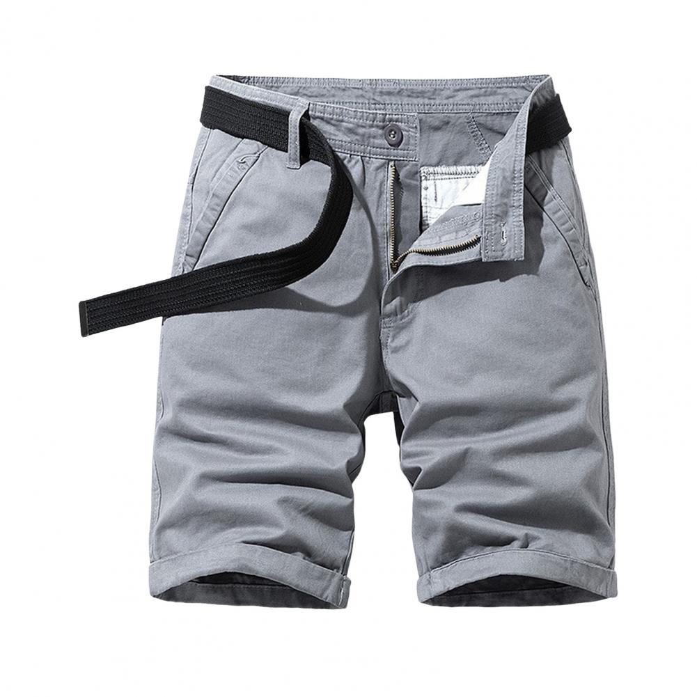 

Мужские летние шорты, свободные брюки со средней талией, сплошной цвет, прямые карманы, спортивные повседневные брюки до колена, пляжные короткие брюки 29 серый