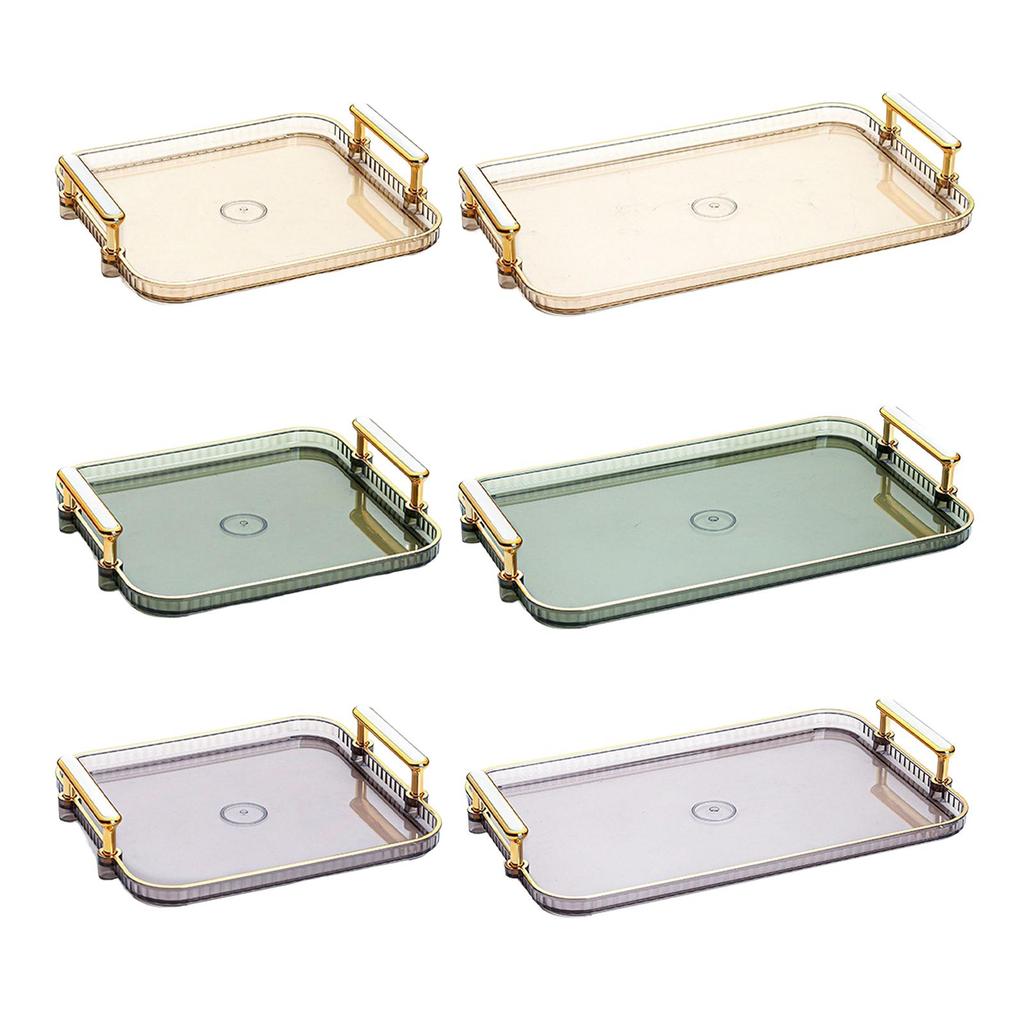 Snacks Plate Fruit Plate Tray Non Slip Base Decorative Tray Vanity Tray Serving Platter for Dessert Snacks Cupcake Kitchen