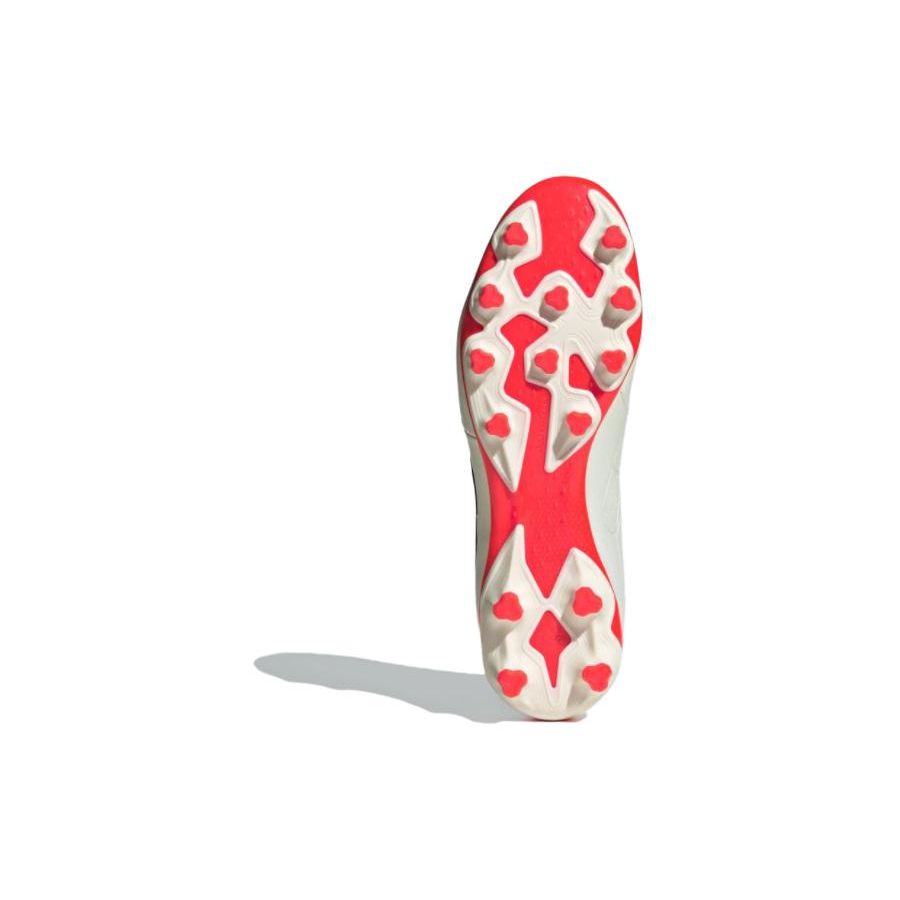 Adidas Ag Hg Artificial Grass Non-Slip Breathable Football Shoes Unisex Football Shoes White Red IE7515