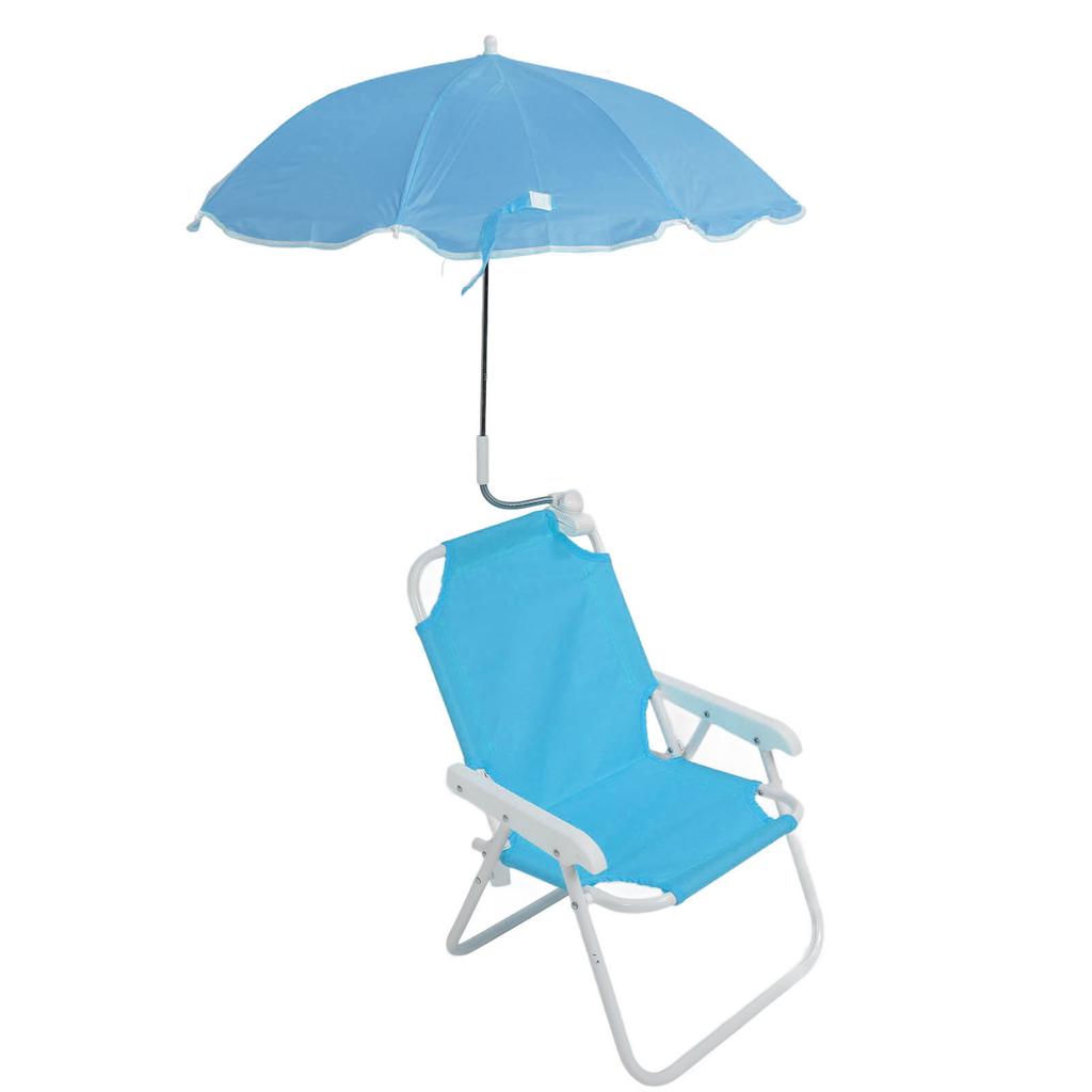 Children Beach Chair Folding Portable Camping Chairs Outdoor Lawn Sand Chair with Umbrella for Picnics Vacations Parties