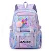 Cute Cartoon 26 English Letters Printed Backpack Schoolbag for Teenager Student Girl Boy Bookbag Large Capacity Waterproof Travel Bag Mochila