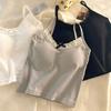 Camisole Vest Summer Cute Niche Design Sense Outer Wear Slimming Chest Pad Slim Sleeveless Metal Free Underwear