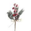 Mini Weihnachts-Kunstblumen-Beeren-Zweige für Hochzeitsgeschenkverpackungen