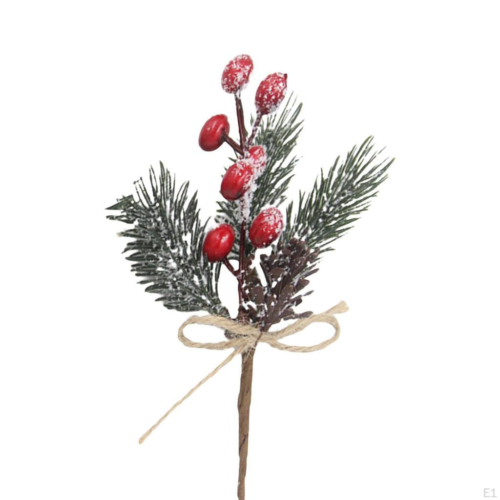 Mini Weihnachts-Kunstblumen-Beeren-Zweige für Hochzeitsgeschenkverpackungen