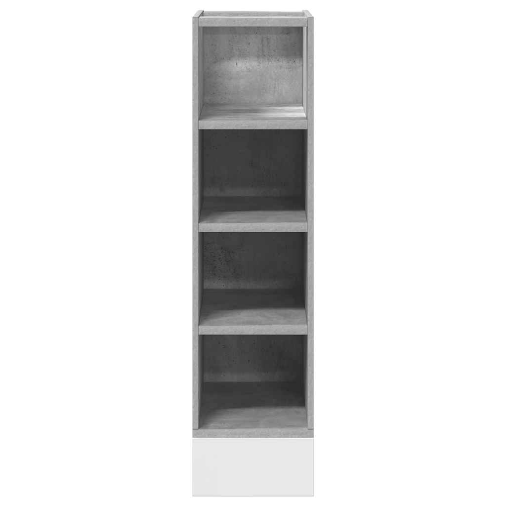 Vidaxl Dolna Szafka Betonowa Szara 20X44,5X81,5 Cm Drewno Klejone