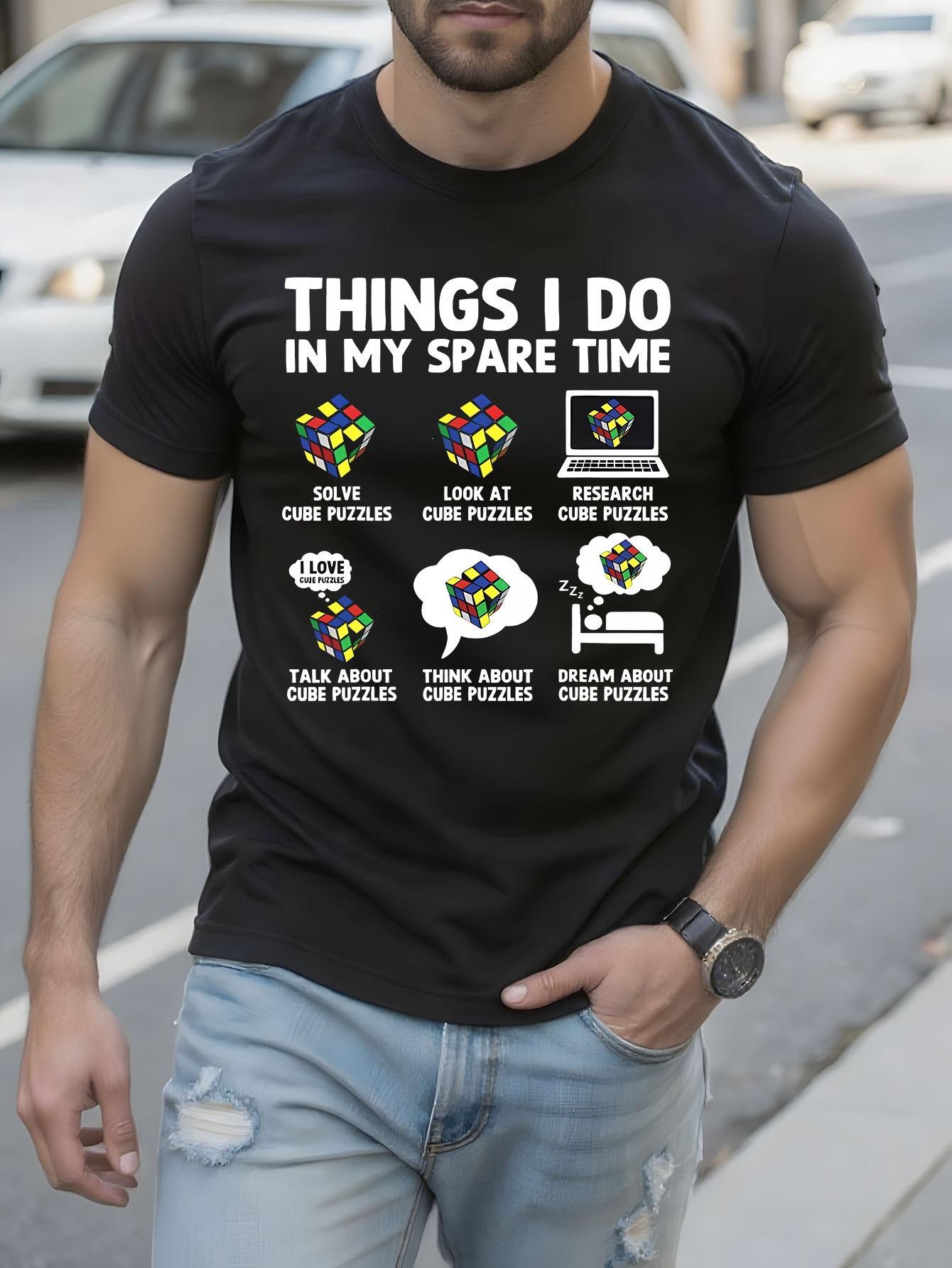 Funny Puzzle Solver Graphic Tshirt - Things I Do in My Sp... XL