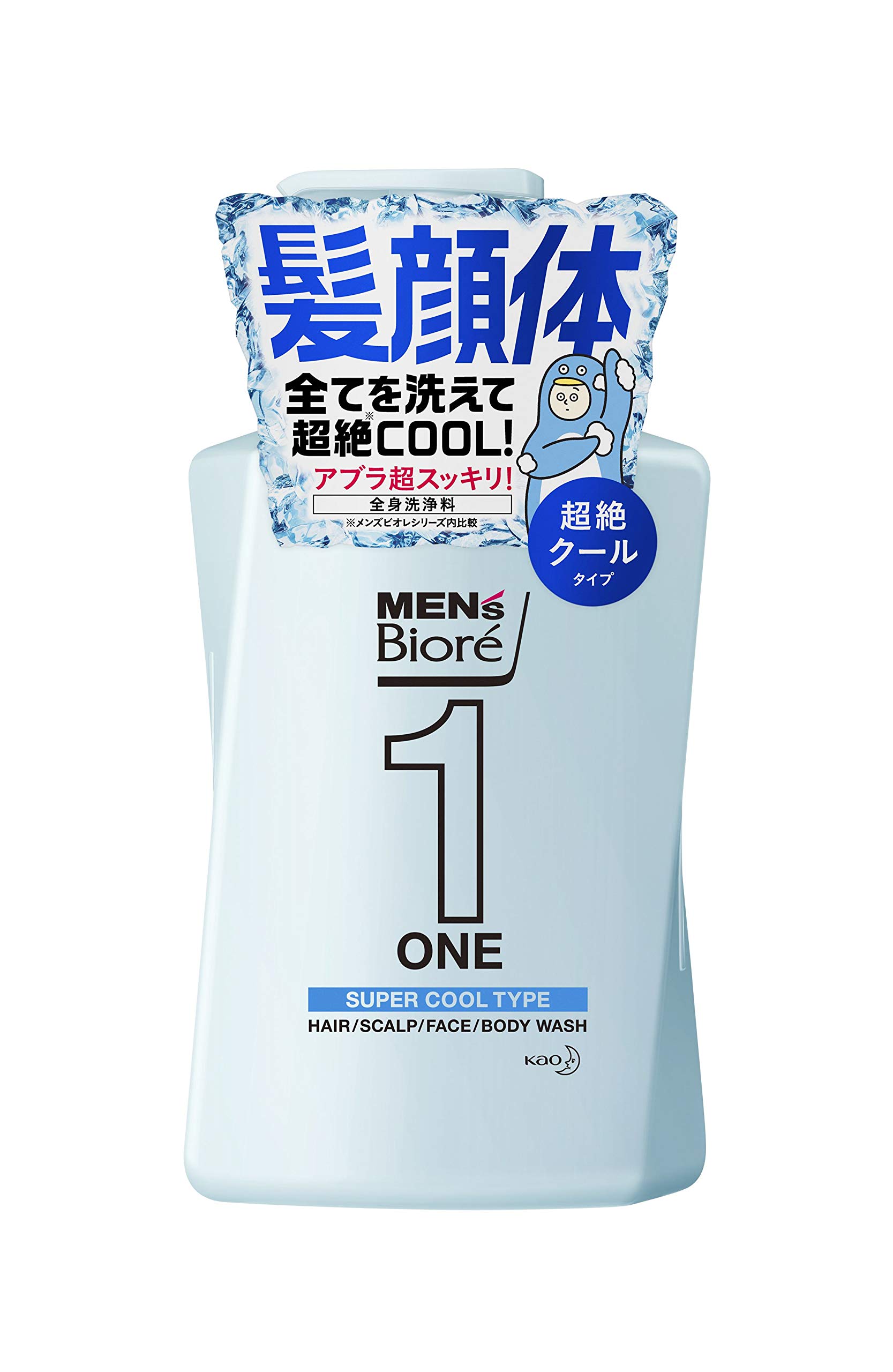 

Biore ONE Body Super Refreshing Green Pump Body Refreshing Refreshing Green 480ml Men s All-in-One Wash, Cool, Scent, 480ml, Soap, Scent, (x 1)