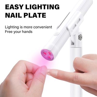 Lampada UV portatile per unghie, mini asciugatrice per smalto in gel ricaricabile con display a LED e 2 impostazioni del timer per manicure a casa.