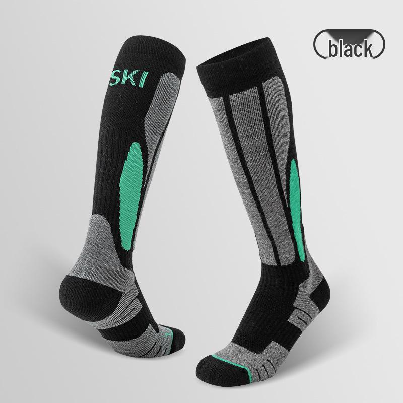 

Мужские лыжные носки Sport sHouse с высоким голенищем из толстой шерсти с махровым низом One Size чёрный