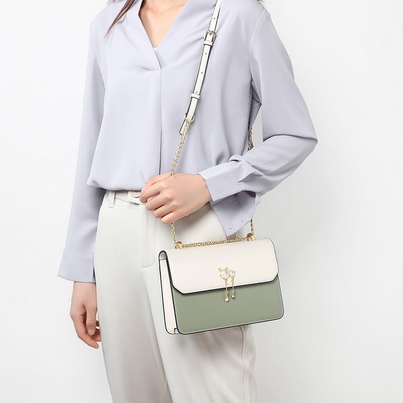 Bag New Autumn and Winter Women's Bag Crossbody Bag Chain Small Square Bag Light Luxury Premium Leather Small Bag Luggage