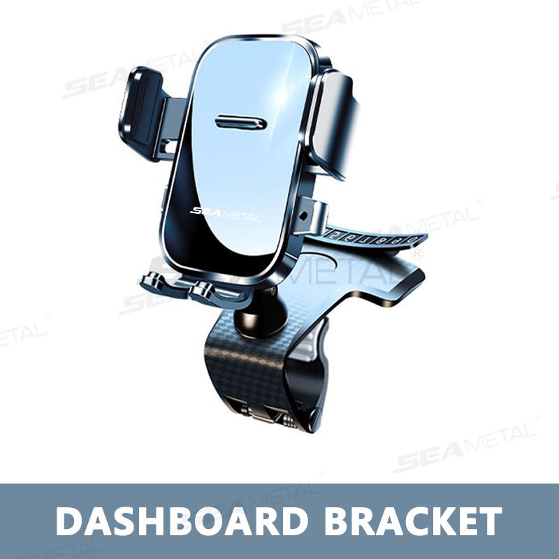 SEAMETAL Car Phone Holder Dashboard Auto Mobile Phone Mount 360 Rotating Phone Stand Car Holder Clip with Parking Number Plate чёрный
