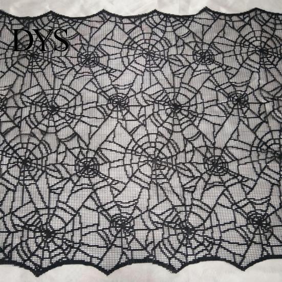 Versatile Coffee Table Runner Spider Web Runner, Black Lace Gothic Party Decor Cobweb for Halloween Dining Decoration Decorative Cover
