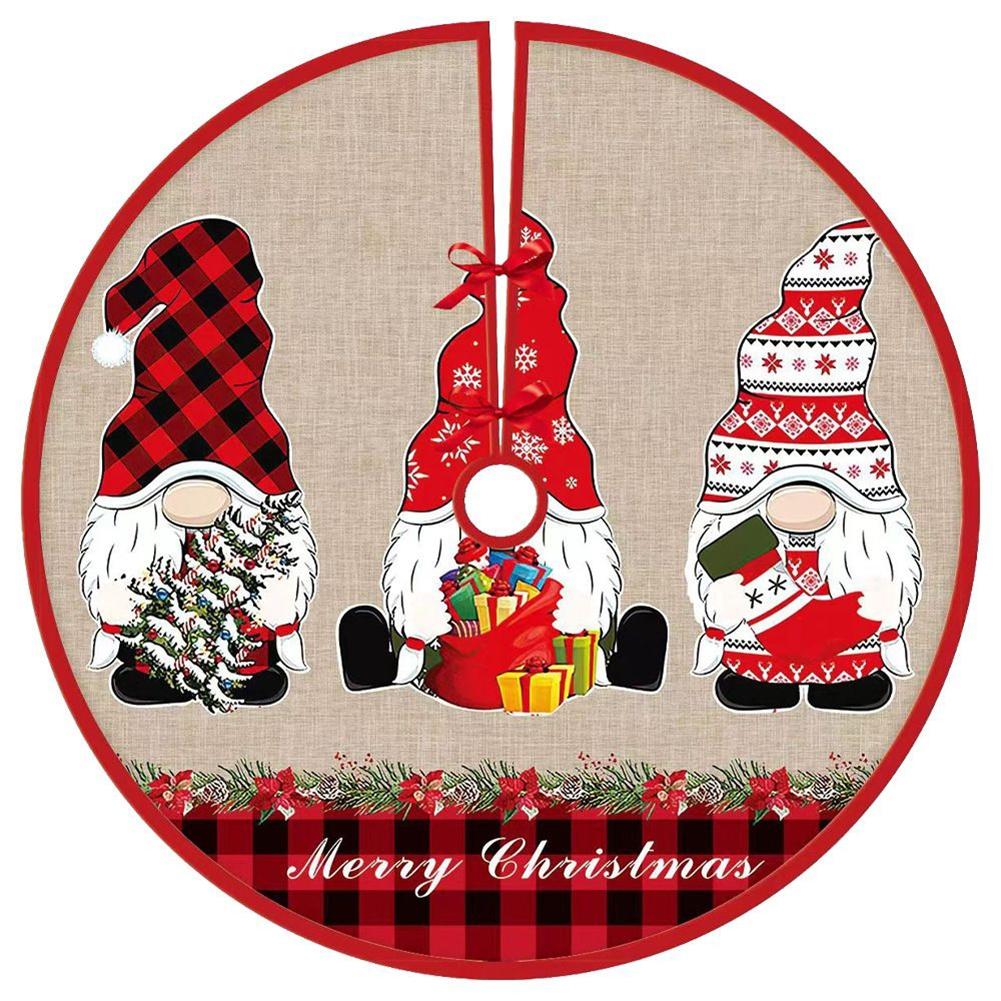 Protective Christmas Tree Skirt Mat Cover 90CM Diameter for Xmas Decor