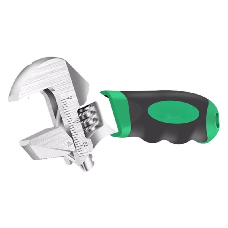 Compact Bathroom Wrench Spanner Tool With Interchangeable Heads Suitable For Tightening Pipe Home Appliance Maintenance
